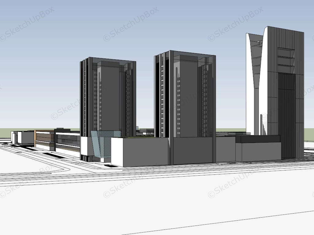 Industrial Park Design Concept sketchup model preview - SketchupBox