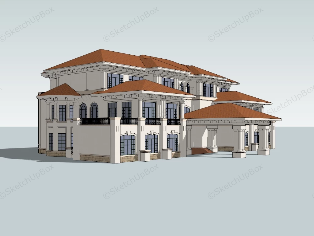 Mansion House sketchup model preview - SketchupBox