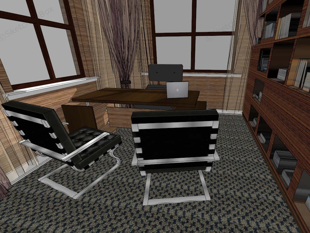 Small Home Office Design Idea sketchup model preview - SketchupBox