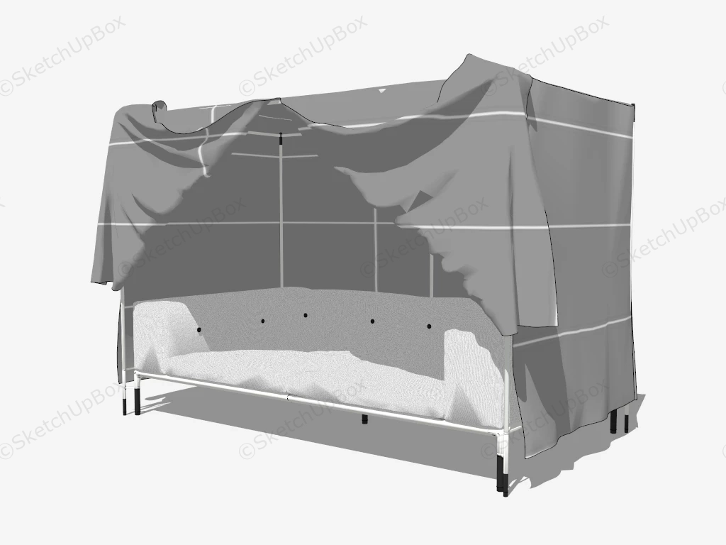 Patio Daybed With Canopy sketchup model preview - SketchupBox