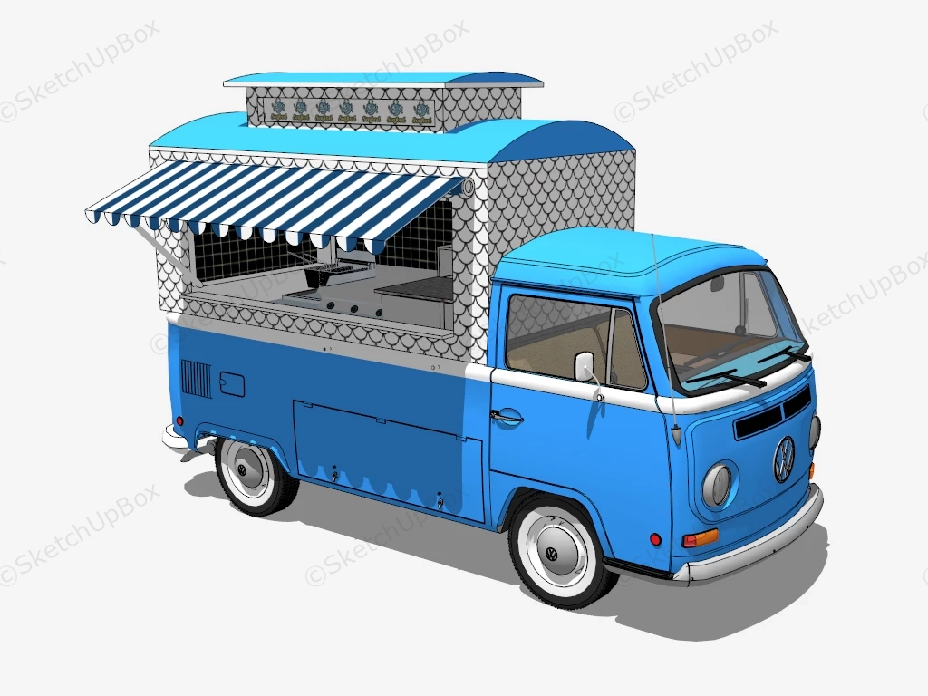 Seafood Food Truck sketchup model preview - SketchupBox