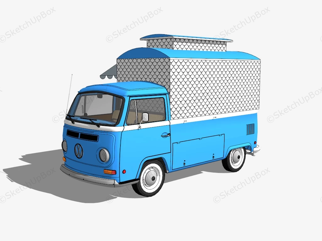 Seafood Food Truck sketchup model preview - SketchupBox