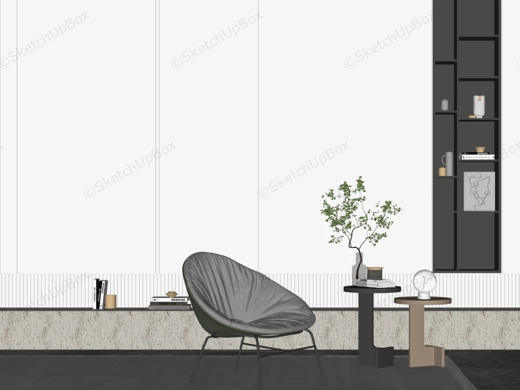 Accent Wall In Living Room sketchup model preview - SketchupBox