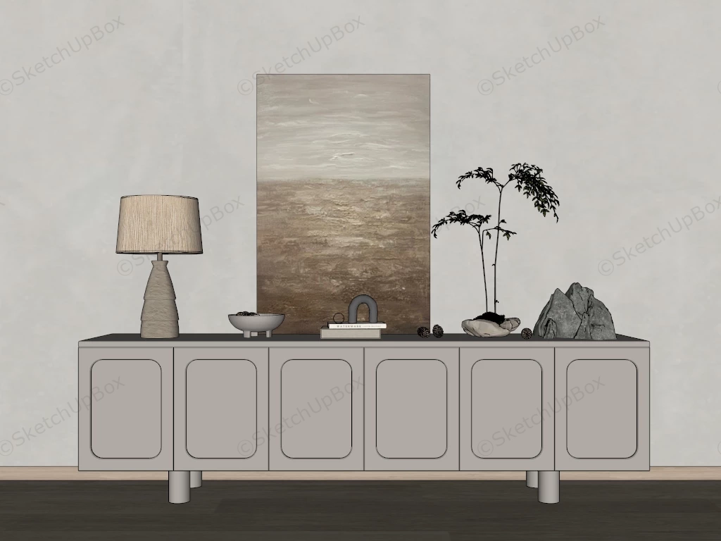 Foyer Console Cabinet Idea sketchup model preview - SketchupBox