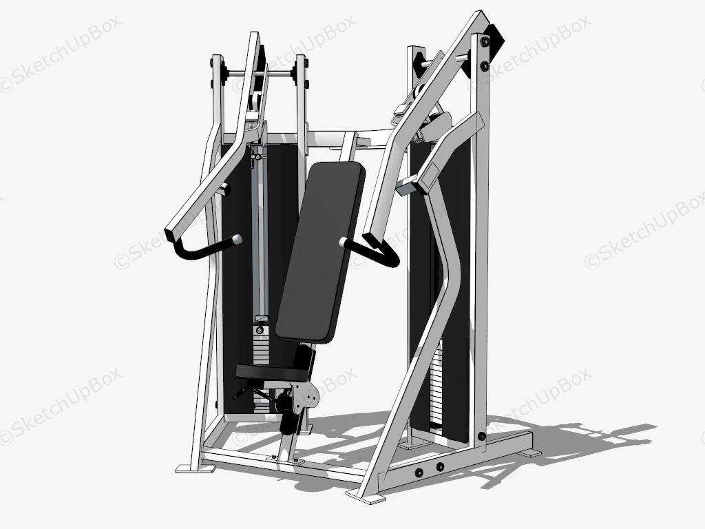 Chest Shoulder Sitting Press Machine sketchup model preview - SketchupBox