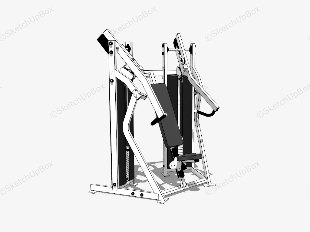 Chest Shoulder Sitting Press Machine sketchup model preview - SketchupBox