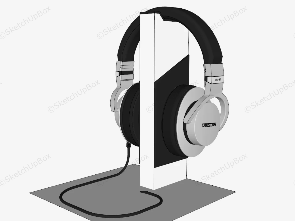 Over Ear Headphone sketchup model preview - SketchupBox