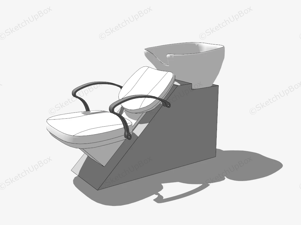 Shampoo Chair And Bowl sketchup model preview - SketchupBox