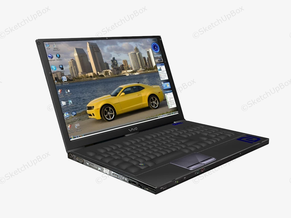 Sony Vaio 10 Laptop sketchup model preview - SketchupBox