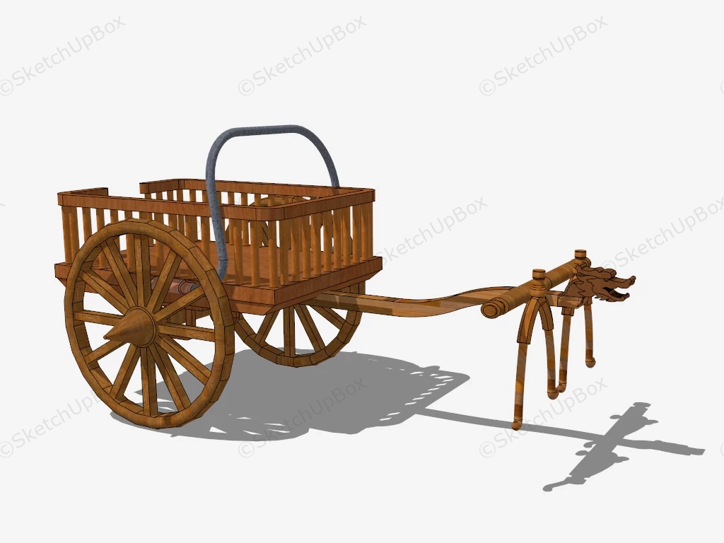Two Horse Carriage sketchup model preview - SketchupBox