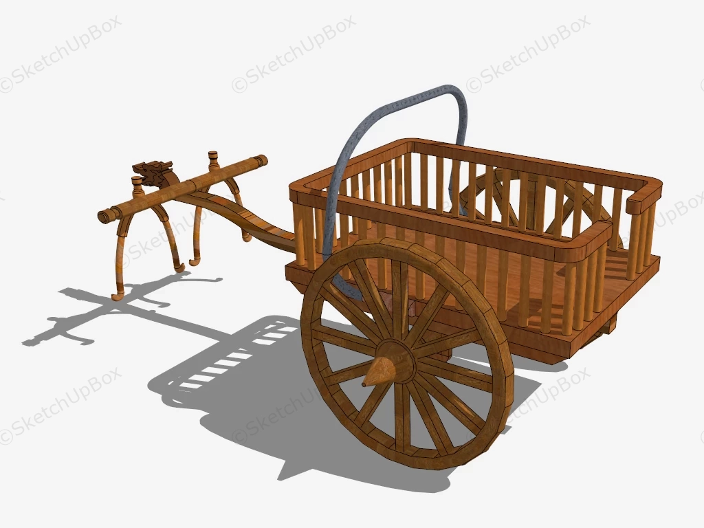 Two Horse Carriage sketchup model preview - SketchupBox