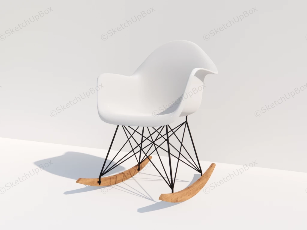 Original Eames Rocking Chair sketchup model preview - SketchupBox