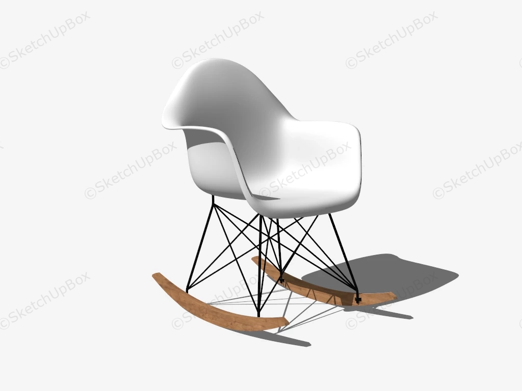 Original Eames Rocking Chair sketchup model preview - SketchupBox