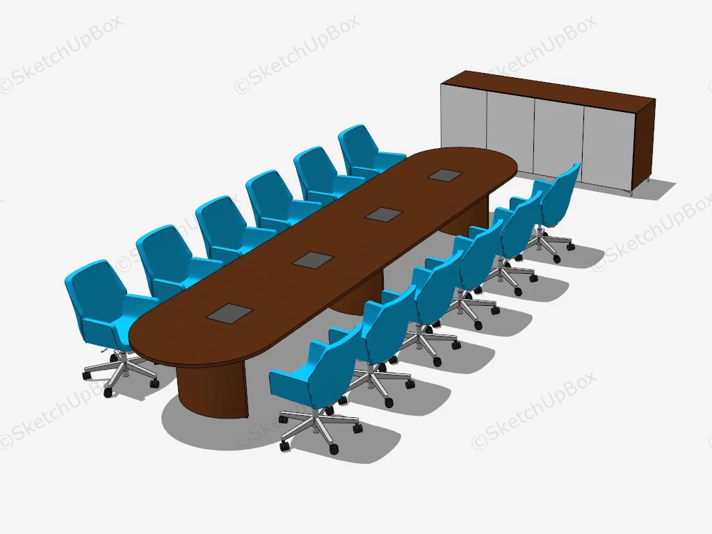 Conference Room Set sketchup model preview - SketchupBox