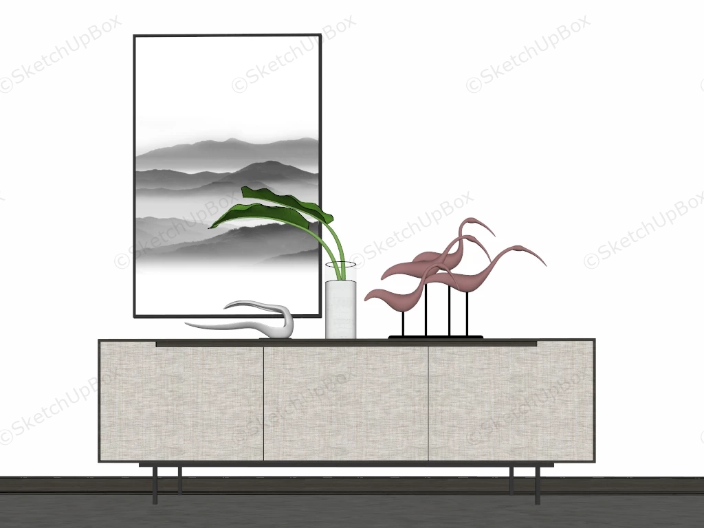 Modern Sideboard Cabinet sketchup model preview - SketchupBox