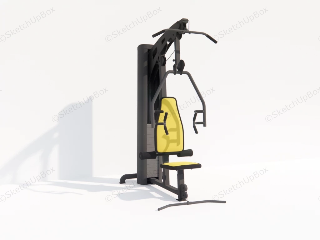 Sitting Chest Press And Lat Pull Down Machine sketchup model preview - SketchupBox