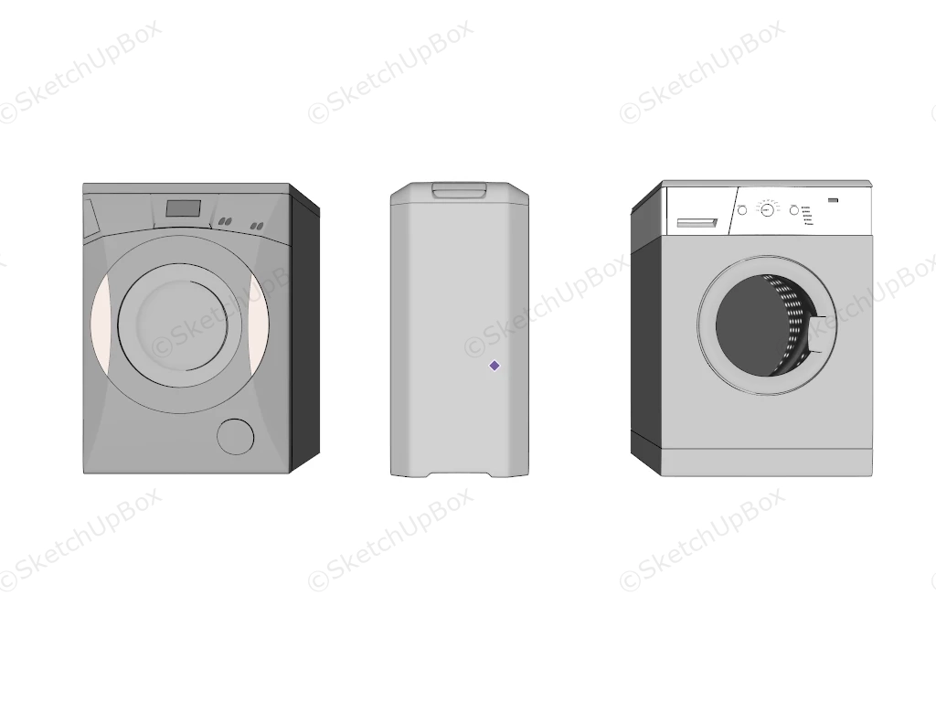 Washer Machine Collection sketchup model preview - SketchupBox