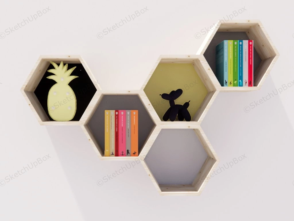 Honeycomb Bookshelf Idea sketchup model preview - SketchupBox