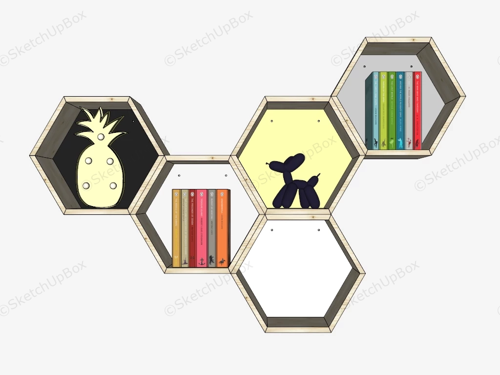 Honeycomb Bookshelf Idea sketchup model preview - SketchupBox
