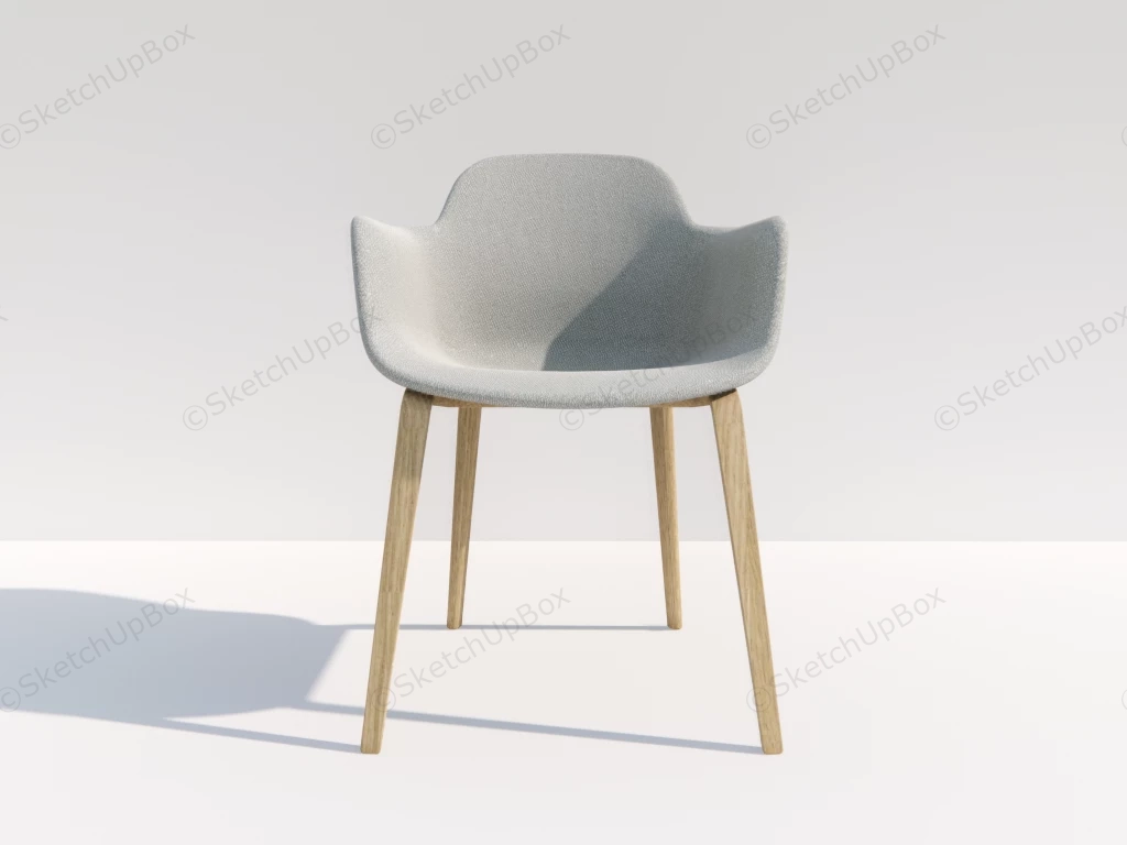 Modern Plastic Bucket Chair sketchup model preview - SketchupBox