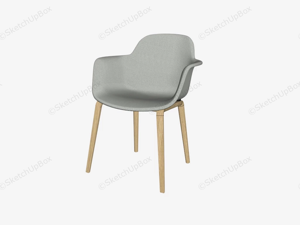 Modern Plastic Bucket Chair sketchup model preview - SketchupBox