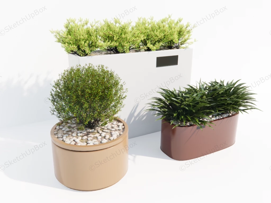 Large Raised Garden Planters sketchup model preview - SketchupBox
