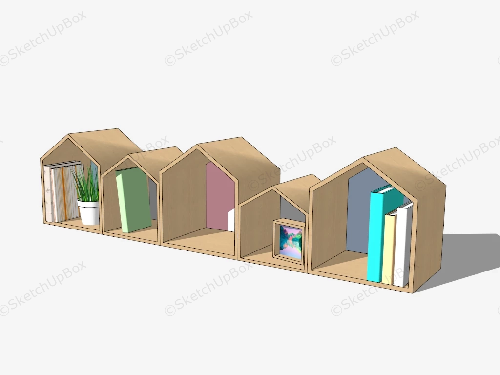 Desktop Bookcase Organizer sketchup model preview - SketchupBox