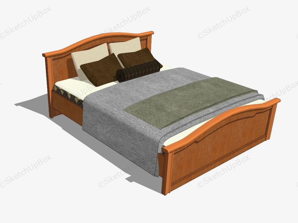 Mansion Bed sketchup model preview - SketchupBox