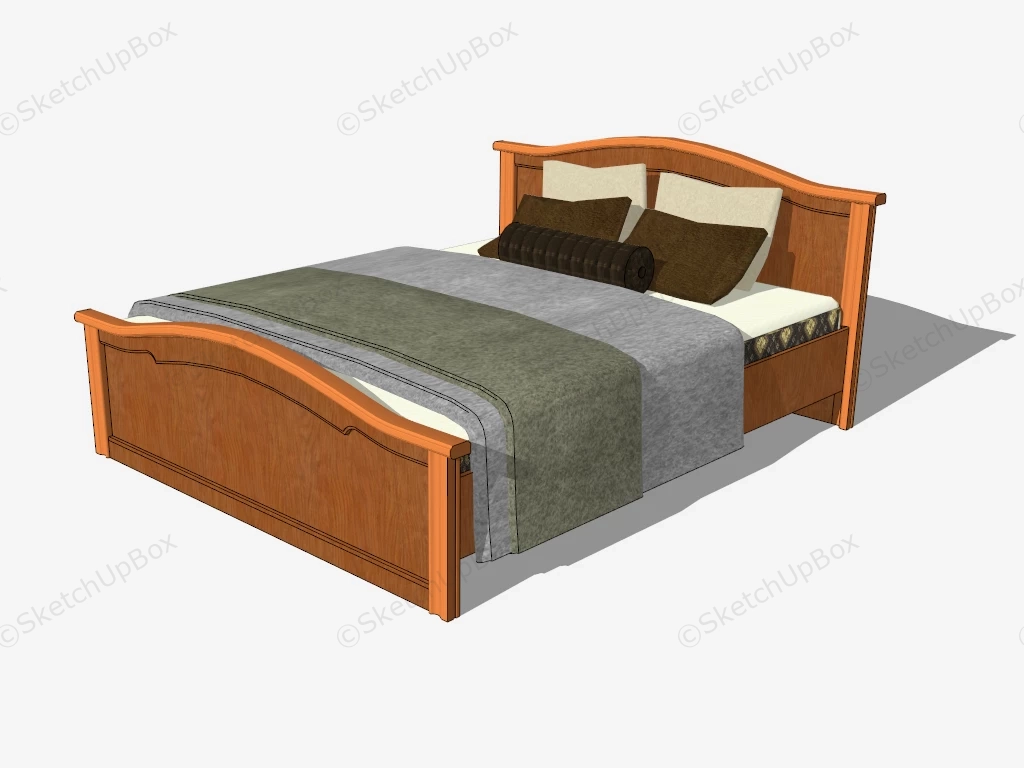 Mansion Bed sketchup model preview - SketchupBox