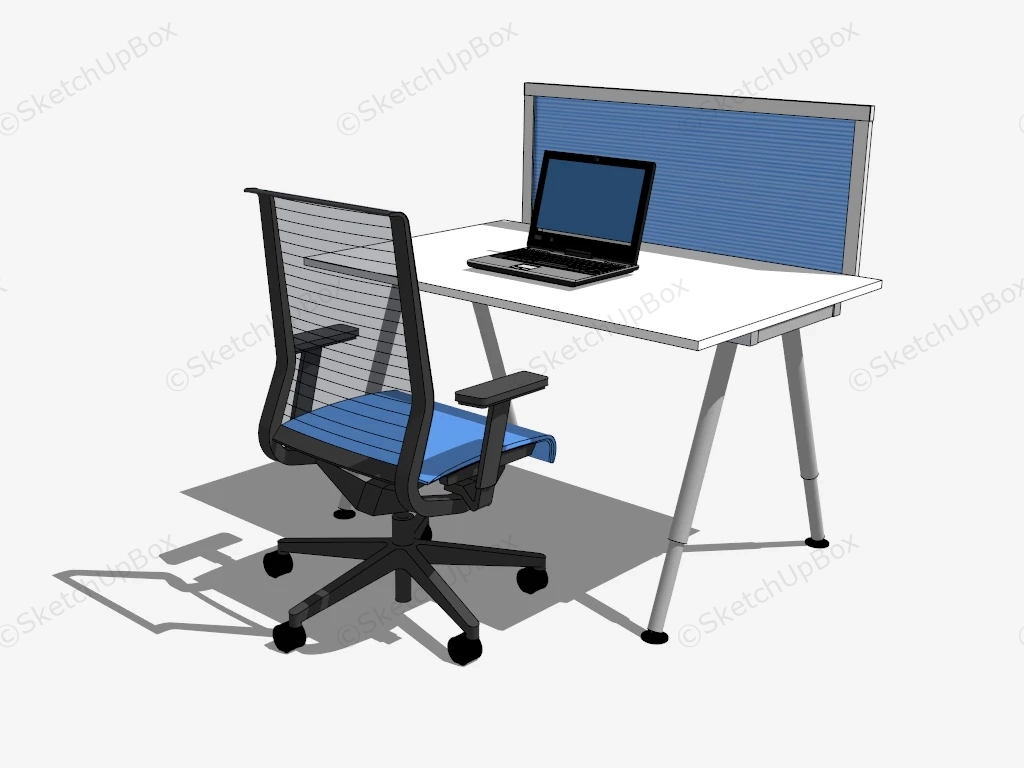 Adjustable Computer Desk sketchup model preview - SketchupBox