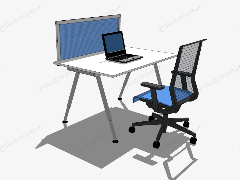 Adjustable Computer Desk sketchup model preview - SketchupBox