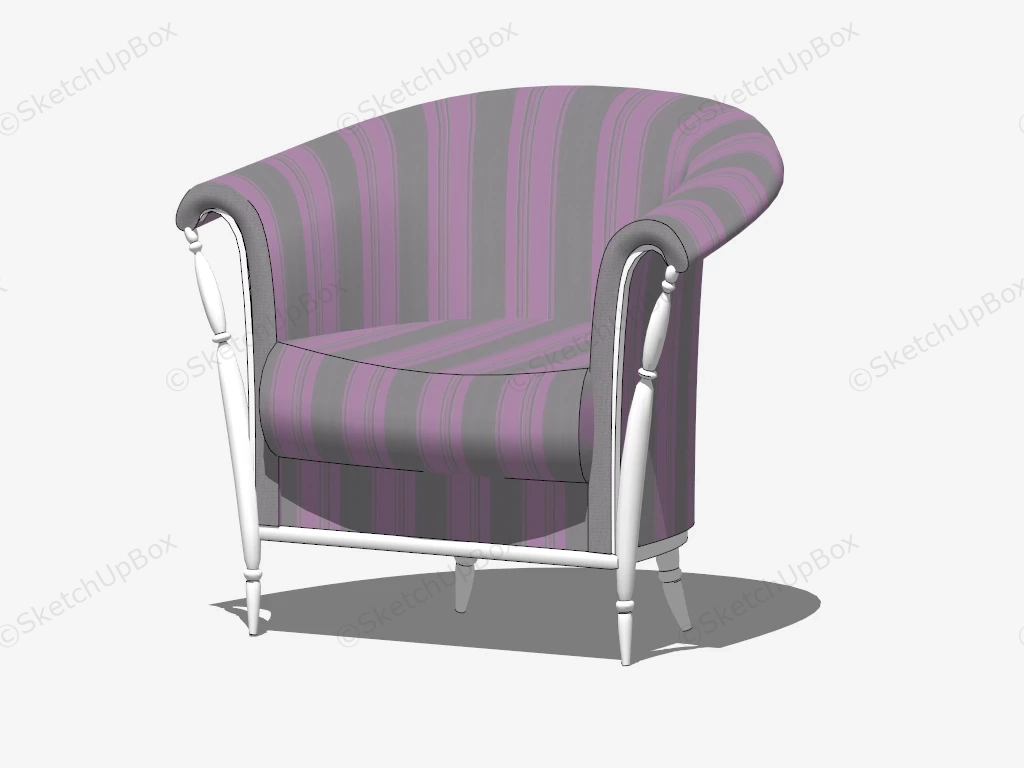 Fabric Tub Chair sketchup model preview - SketchupBox