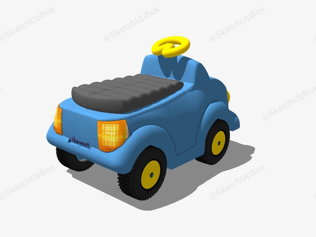 Baby Ride On Car sketchup model preview - SketchupBox