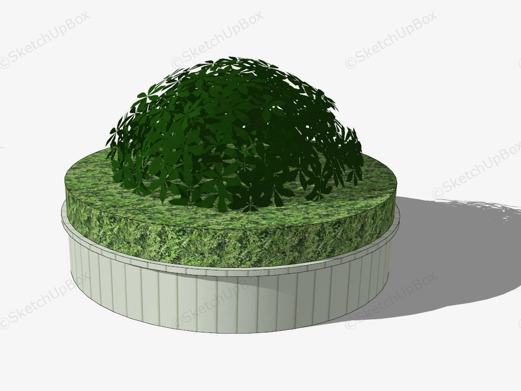 Ball Topiary Raised Garden Bed sketchup model preview - SketchupBox