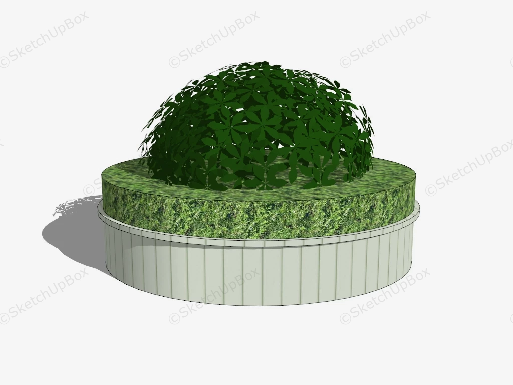 Ball Topiary Raised Garden Bed sketchup model preview - SketchupBox