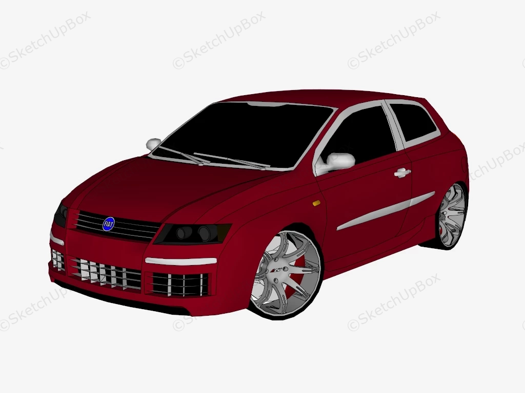 Fiat Stilo sketchup model preview - SketchupBox