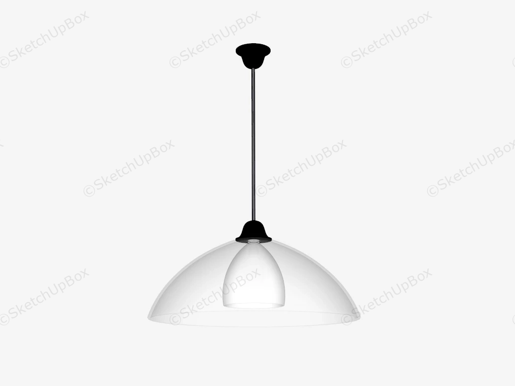 Glass Dome Pendant Light sketchup model preview - SketchupBox