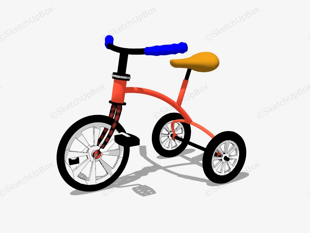 Toddler Tricycle sketchup model preview - SketchupBox
