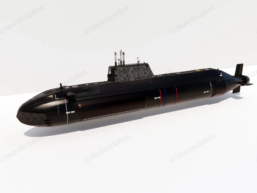 Black Submarine sketchup model preview - SketchupBox