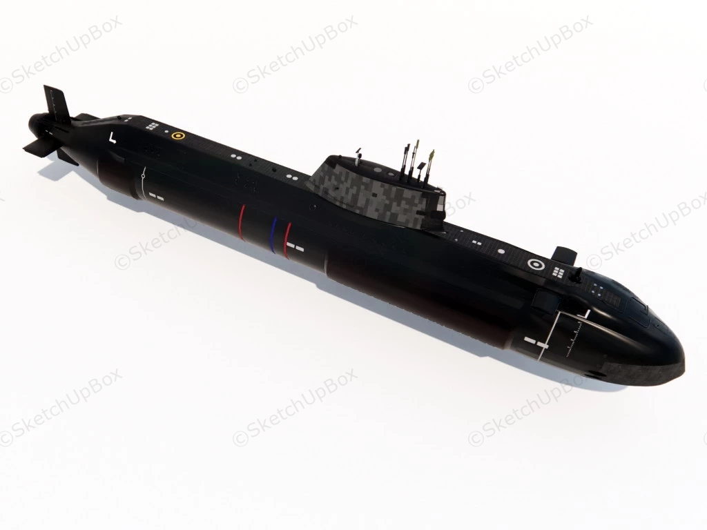 Black Submarine sketchup model preview - SketchupBox