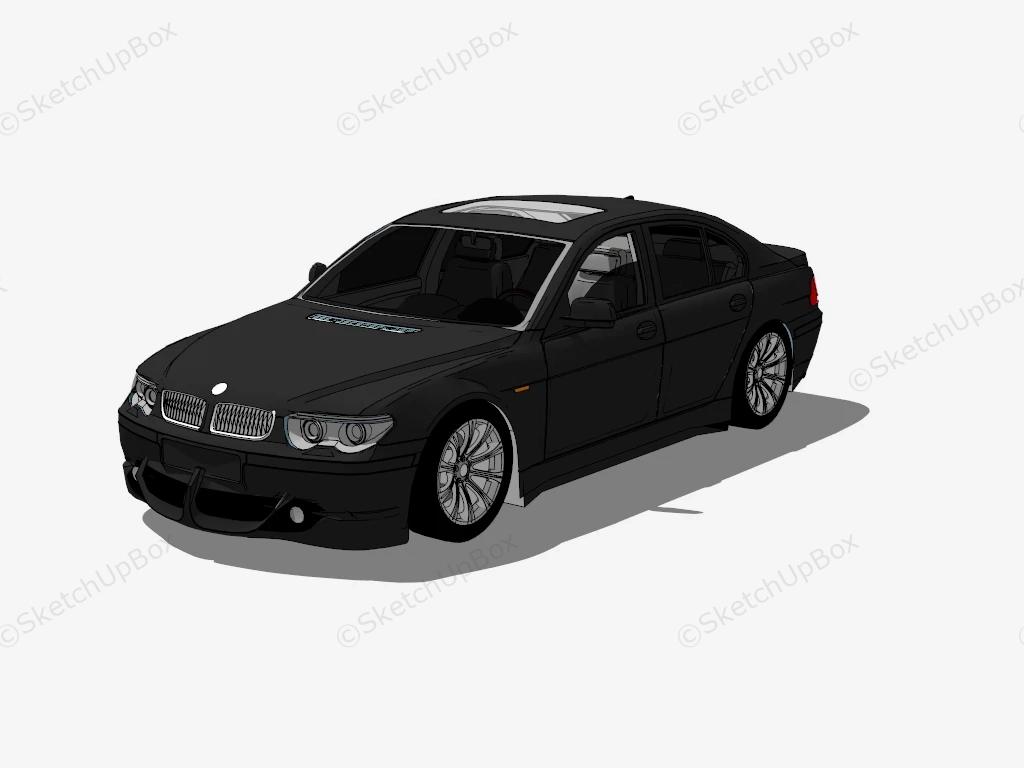 BMW 760i sketchup model preview - SketchupBox