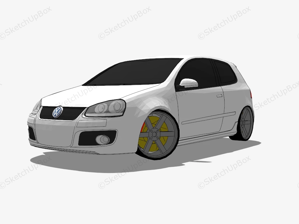 Volkswagen Golf GTI sketchup model preview - SketchupBox