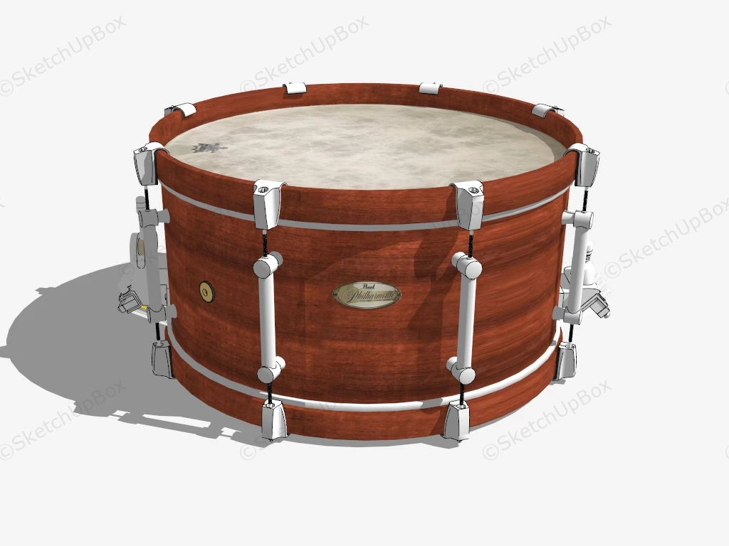 Pearl Philharmonic Snare Drum sketchup model preview - SketchupBox