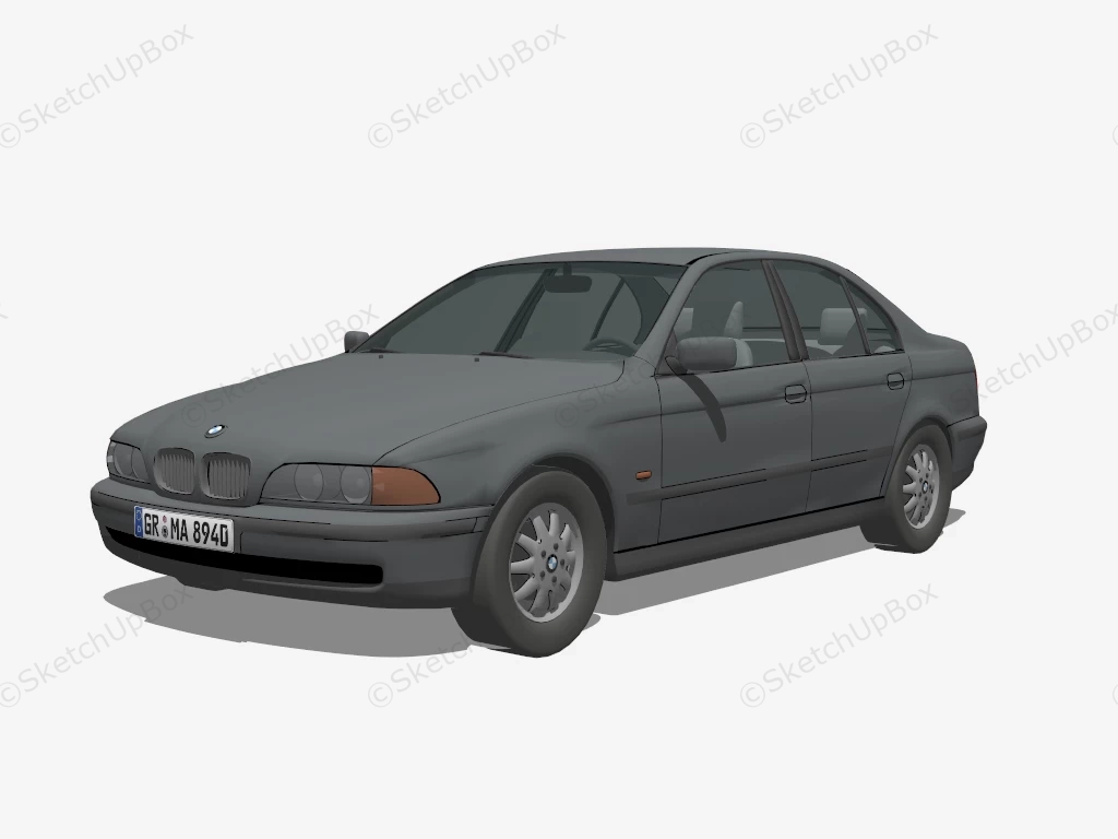 BMW 540i Sedan sketchup model preview - SketchupBox