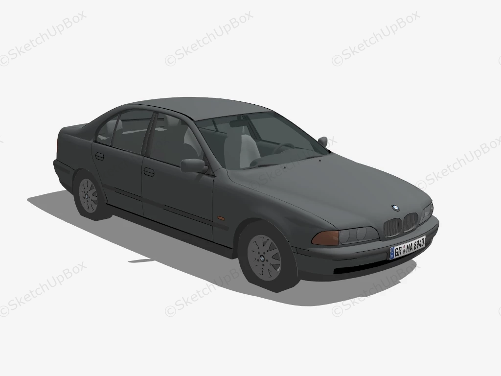 BMW 540i Sedan sketchup model preview - SketchupBox