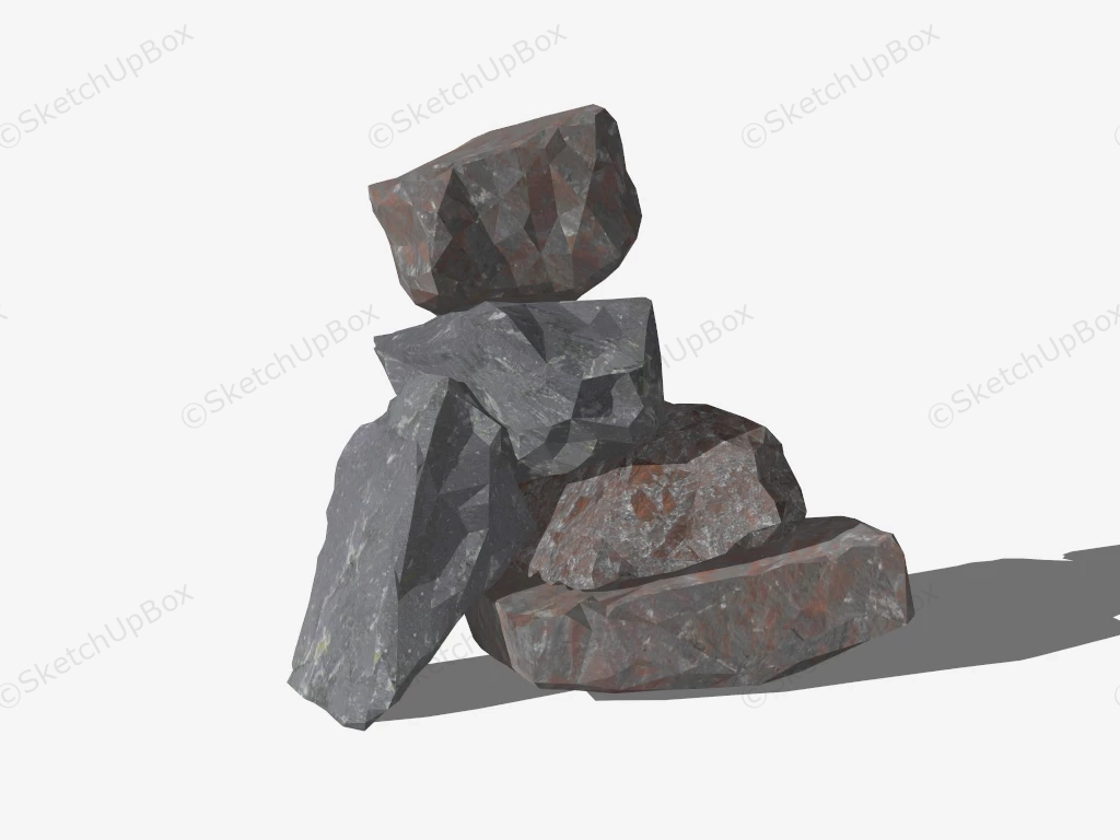 Decorative Landscape Rocks sketchup model preview - SketchupBox