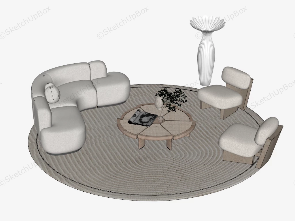 Small Living Room Furniture Design sketchup model preview - SketchupBox