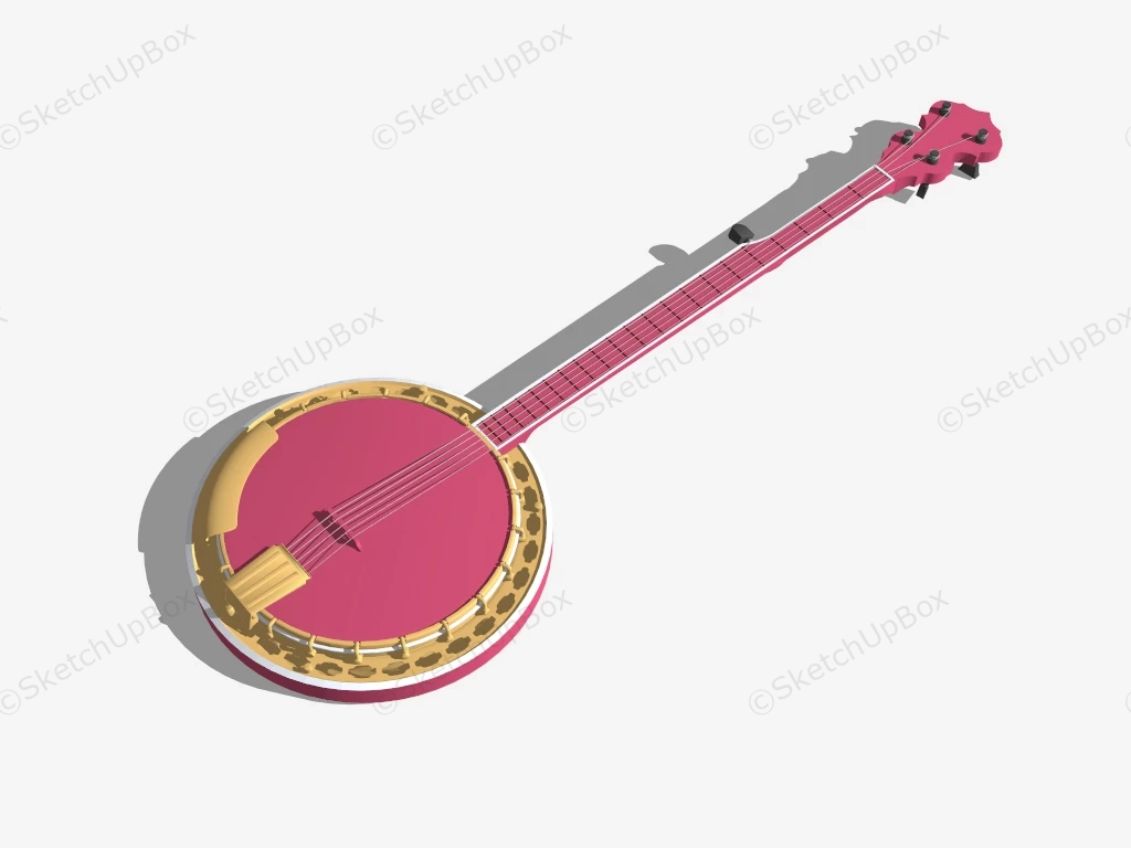 Five String Banjo sketchup model preview - SketchupBox