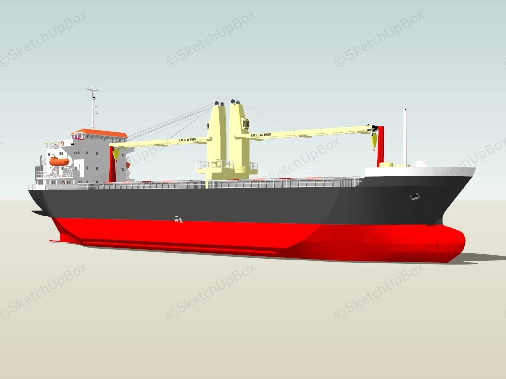 Dry Cargo Vessel sketchup model preview - SketchupBox
