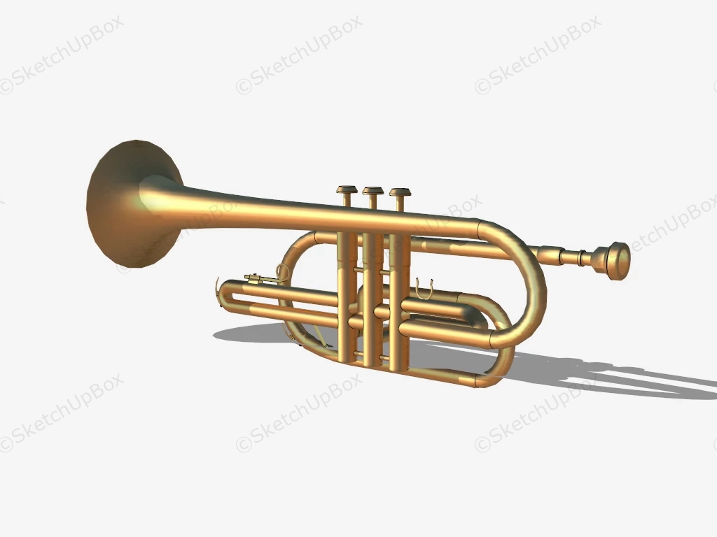Piccolo Trumpet sketchup model preview - SketchupBox
